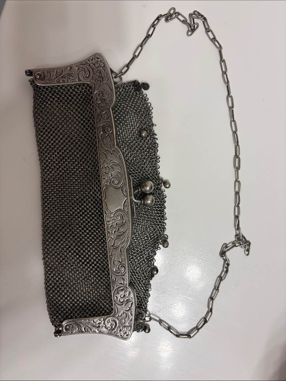 Vintage german silverMesh Evening Bag